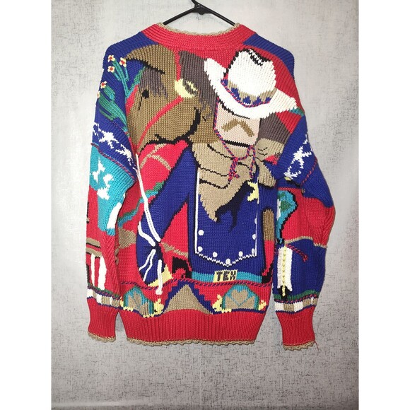 Traditional Trading Co. Women's Hand Knit Tejas Cardigan Sweater Sz M - Picture 2 of 3